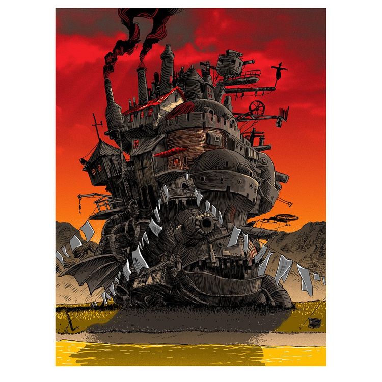 May All Your Bacon Burn - Red Sky Variant (Howl's Moving Castle by Tim Doyle