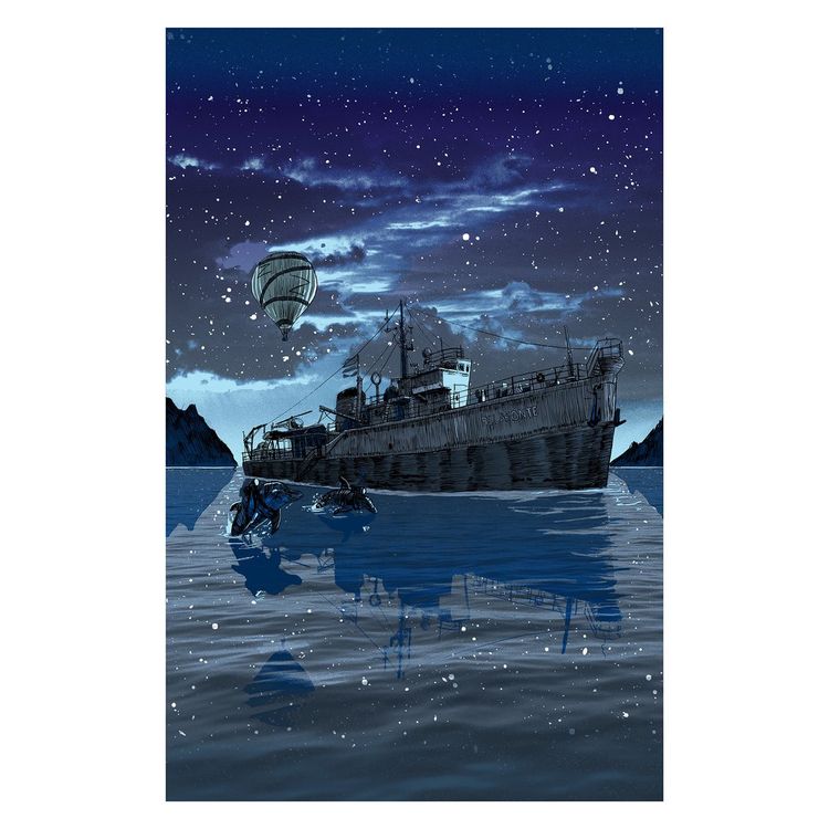 Natural World Turned Upside Down - GID Variant (The Life Aquatic With Steve Zissou) by Tim Doyle