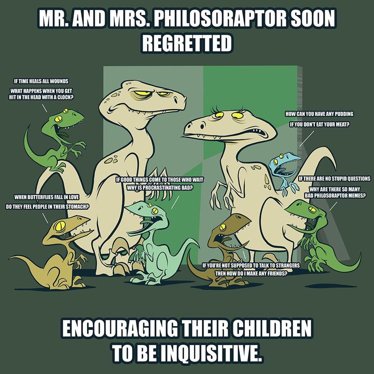 Mr. and Mrs. Philosoraptor by Dave Pryor