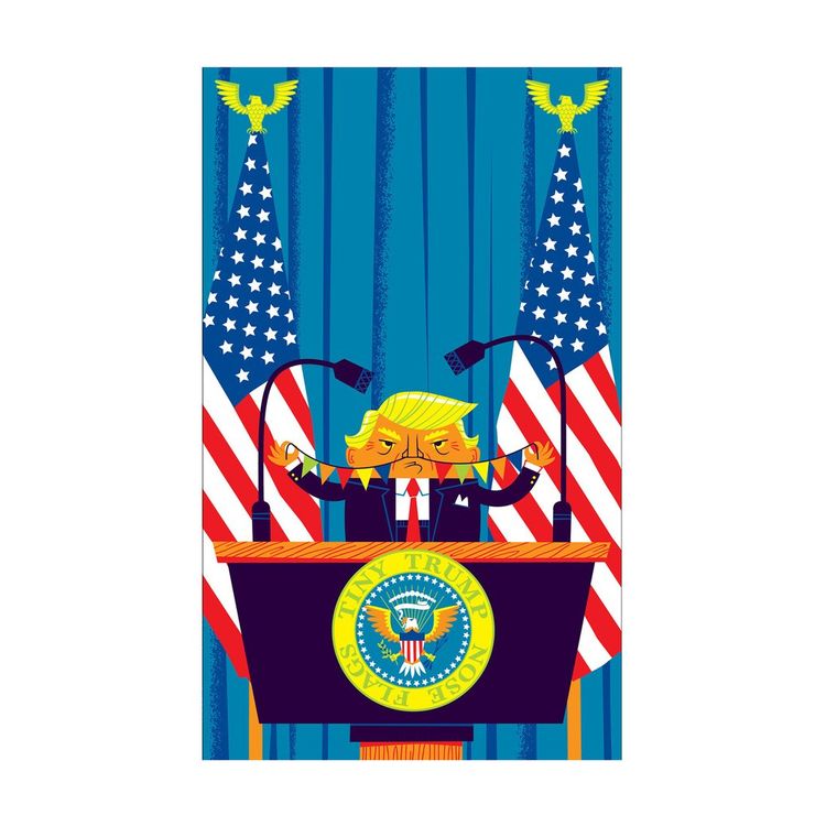 Tiny Trump Nose Flags by Doug LaRocca