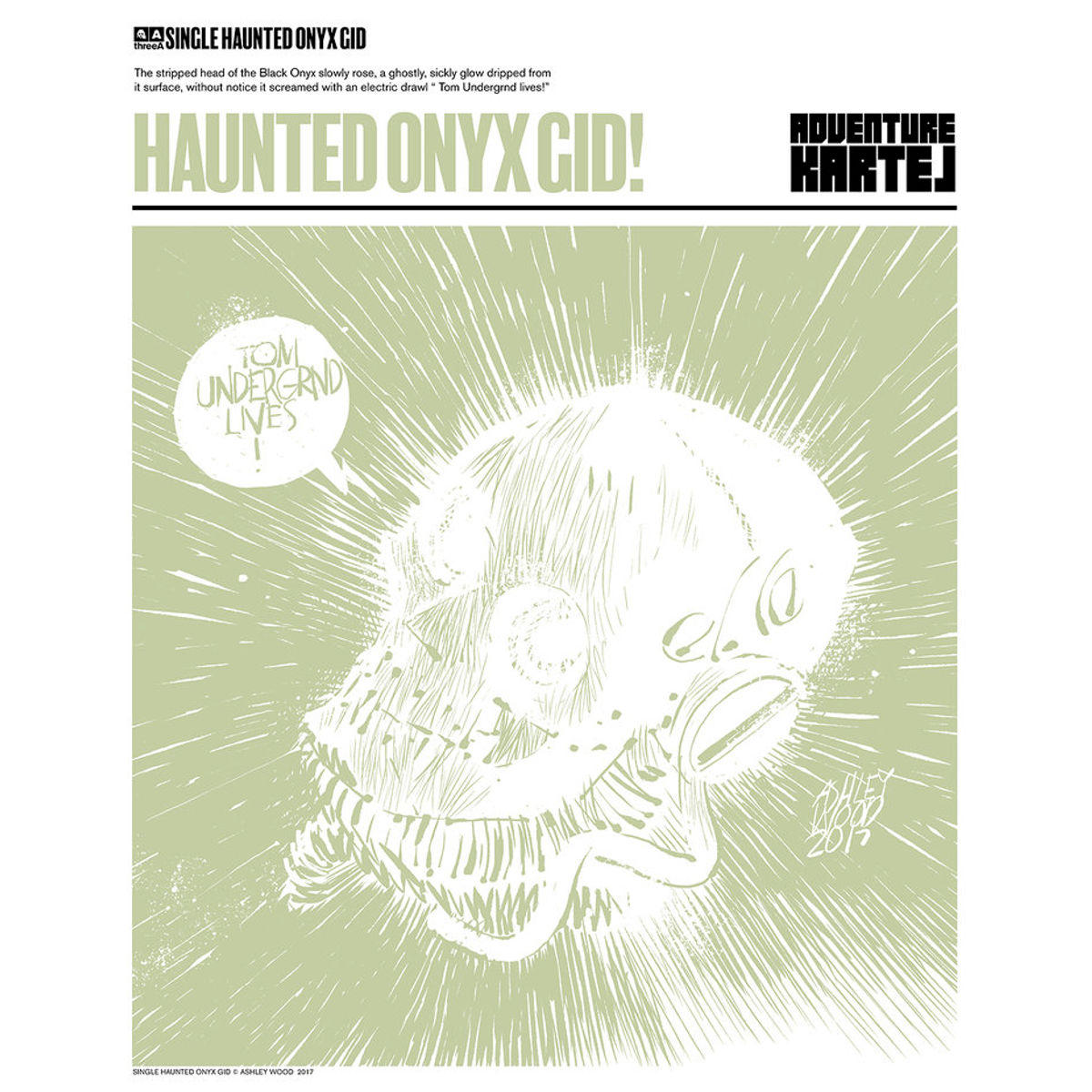 Haunted GID Onyx Skull Bot Head