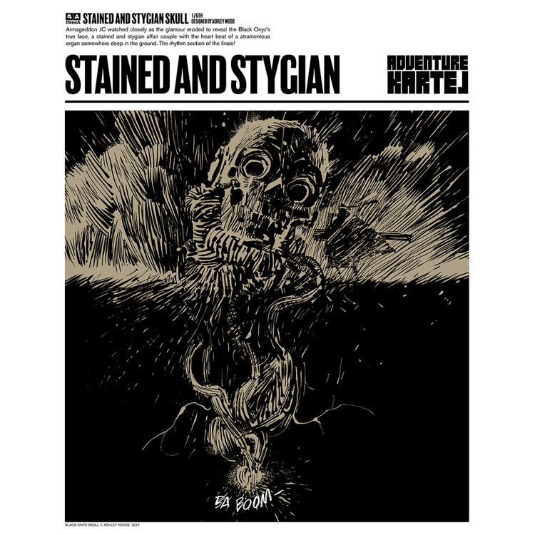STAINED AND STYGIAN SKULL BOT HEAD LTD by Ashley Wood