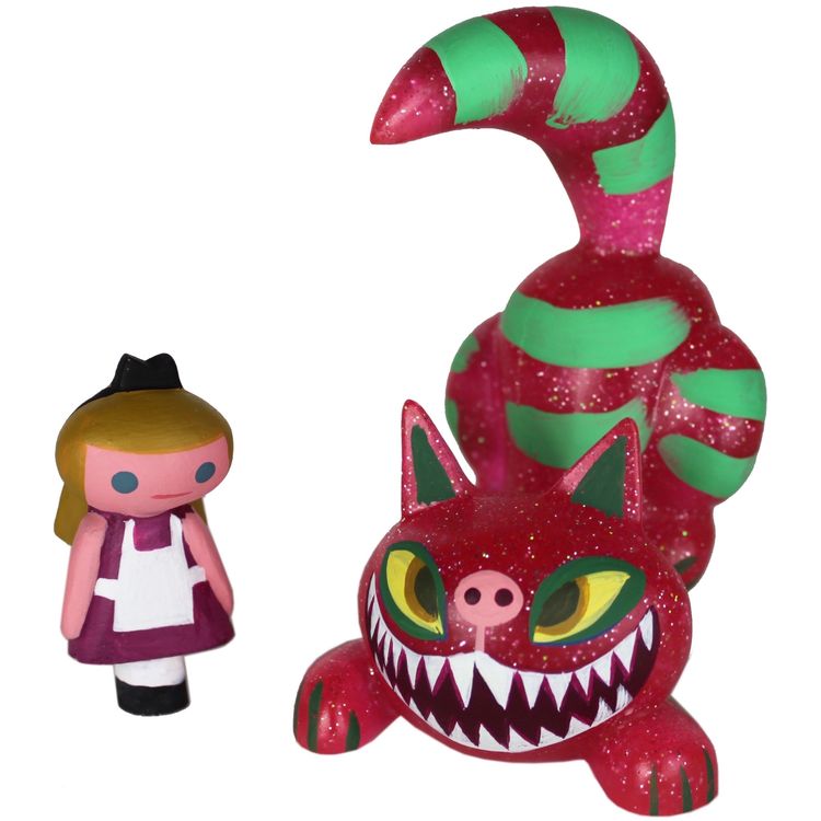 Fang Cheshire Cat and Alice by Michelle Valigura