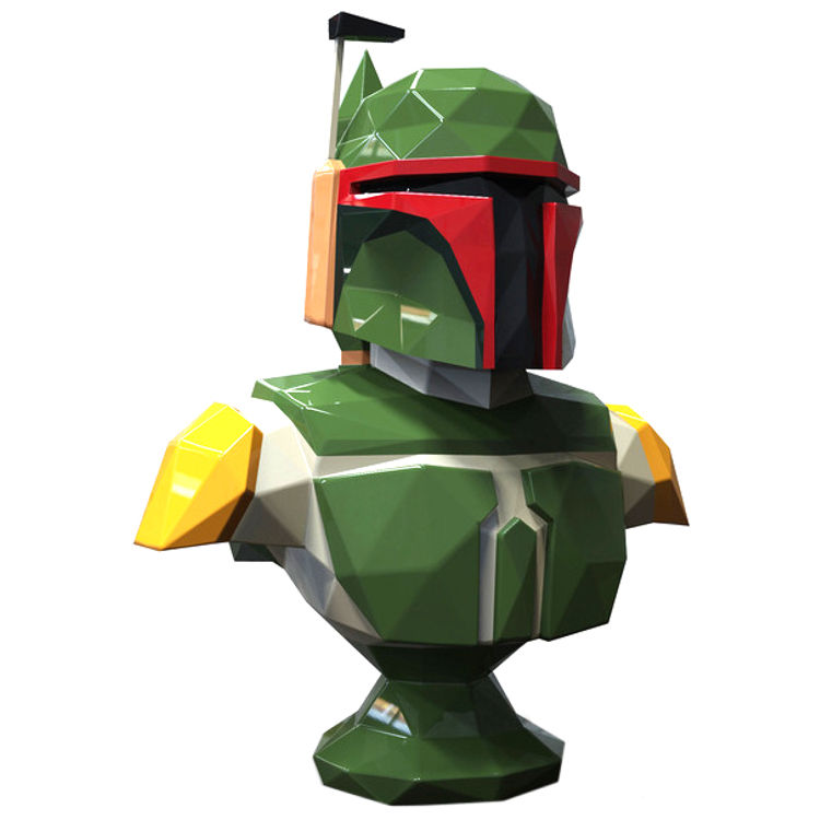 Low Poly Boba Fett Bust by Star Wars