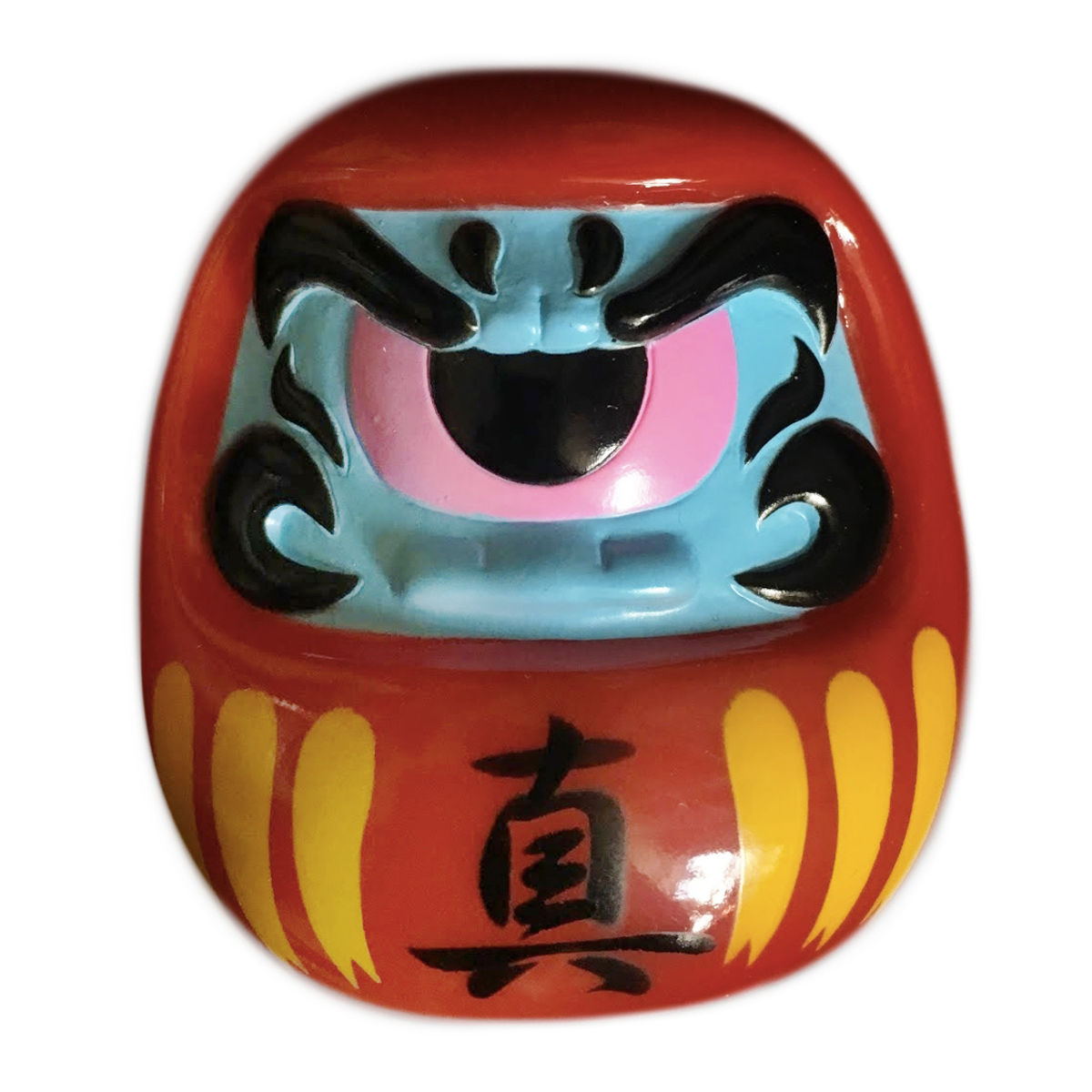 Fortune Daruma - Red w/ blue face/pink eye