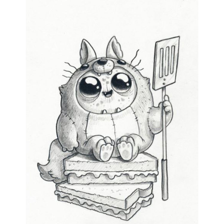 Grilled Cheese Wolf #738 by Chris Ryniak