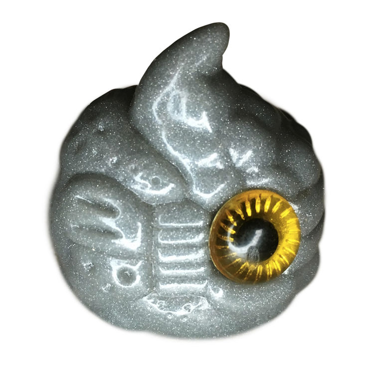 MINI CHAOS SLIME - GREY W/ YELLOW EYE by Real X Head (Mori Katsura)