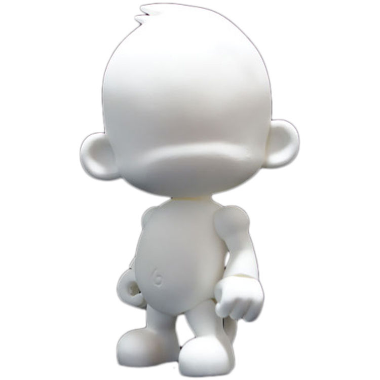 7" Cheeky Monkey - DIY/White by Huck Gee