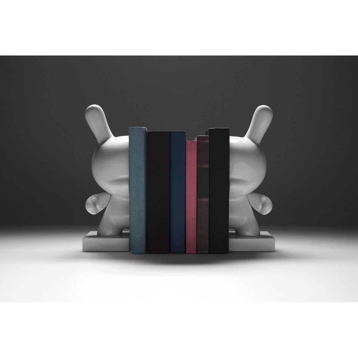 White & Blue Resin Dunny Bookends