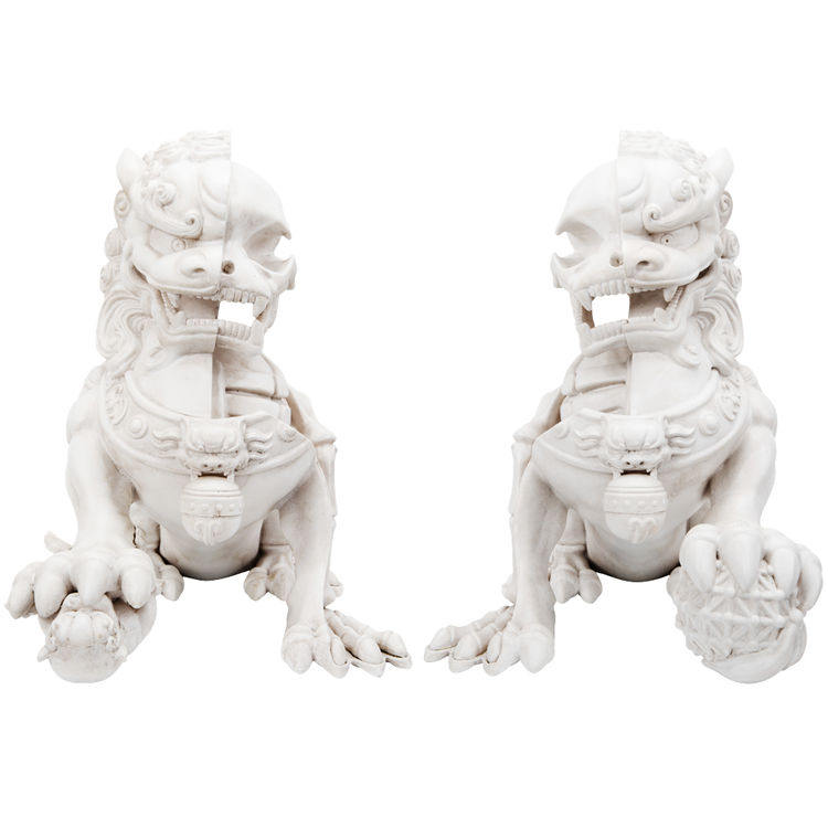 XXRay Plus: 8" Foo Dogs (Ivory Set) by Jason Freeny