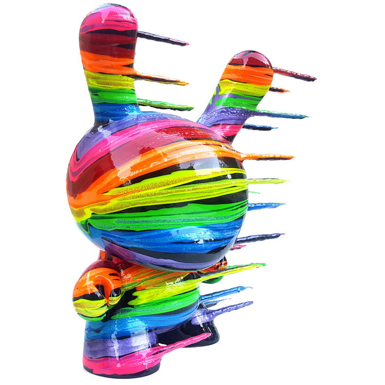 20" Rainbow Glitter Blown Away Dunny by Josh Mayhem