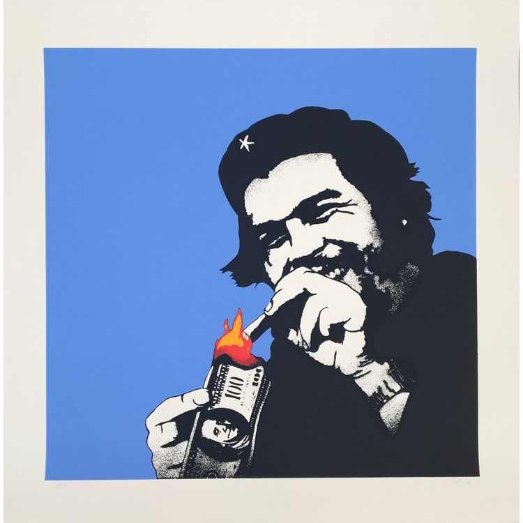 BURN CAPITALISM (BLUE) by Kunstrasen
