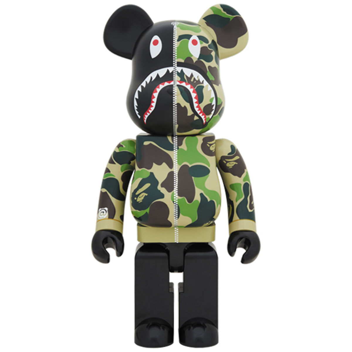 1000% Full Green Camo Shark Be@rbrick