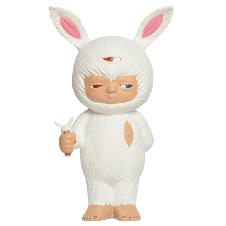 White Baby Rabbit by Alex Face