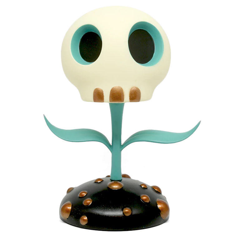 12" Blue Skull Flower by Tara McPherson