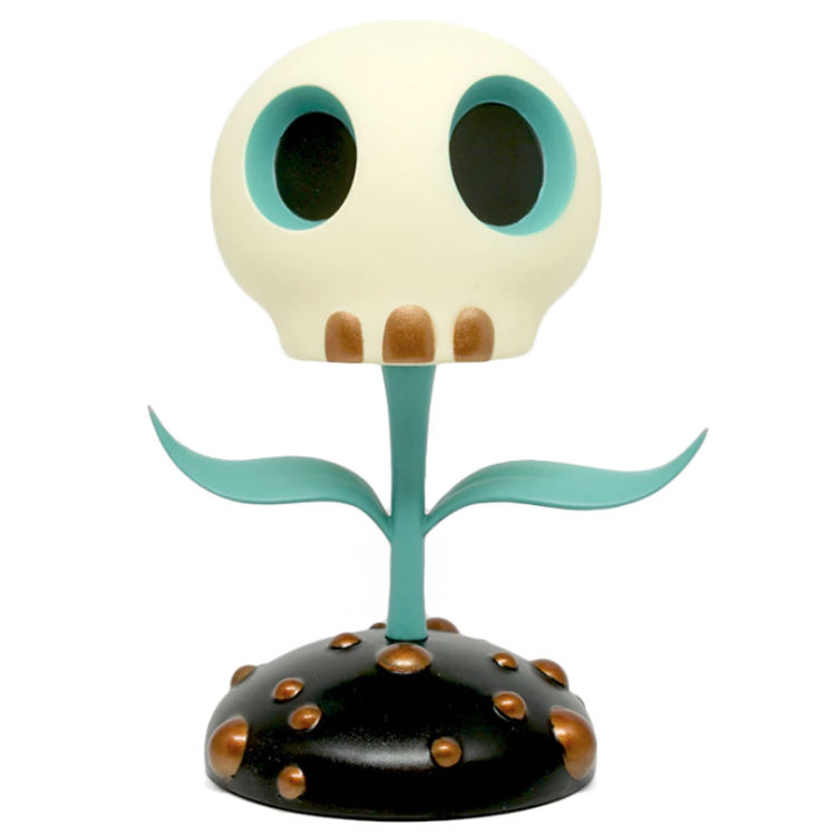 5" Blue Skull Flower by Tara McPherson