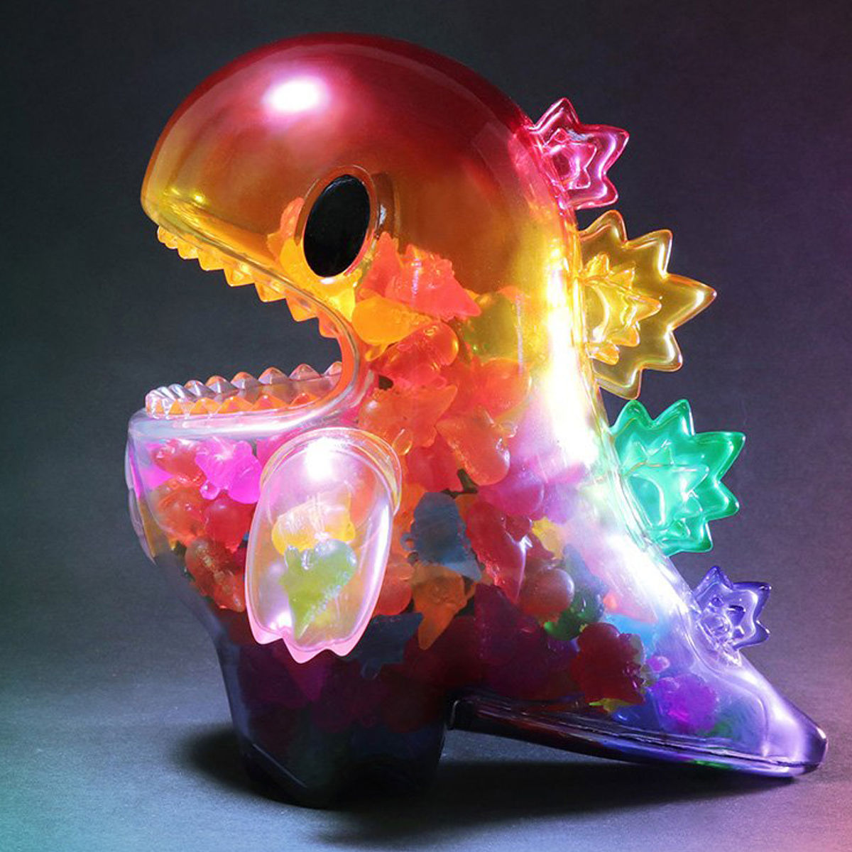 Rainbow Big Dino with Micro Dino Guts