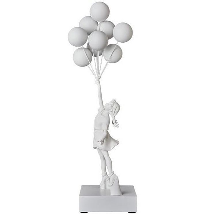 White Flying Balloons Girl by Banksy (Brandalised)