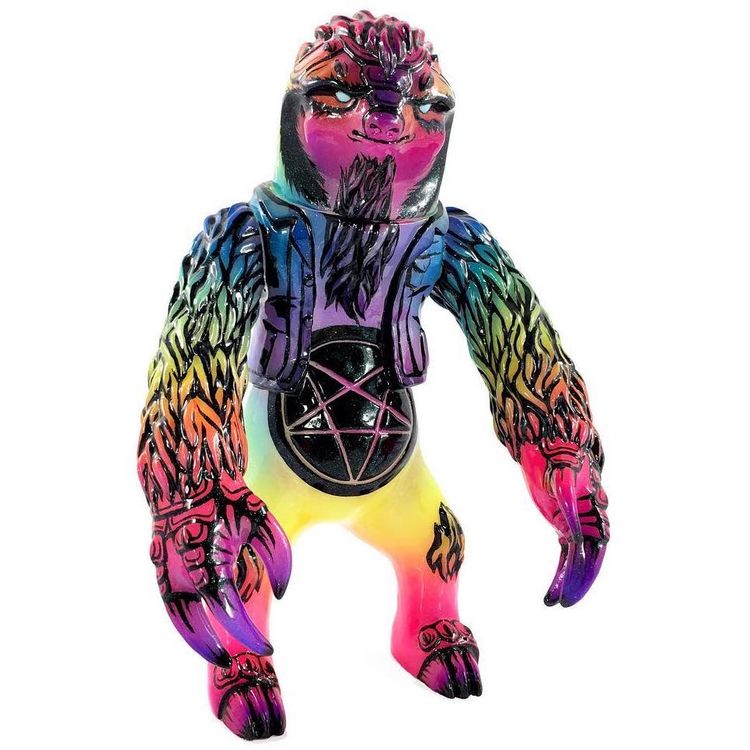 Rainbow Metal Sloth by Candie Bolton