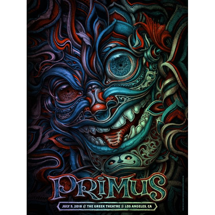 Primus - Los Angeles, CA 2018 (Rainbow Foil Variant) by N.C. Winters