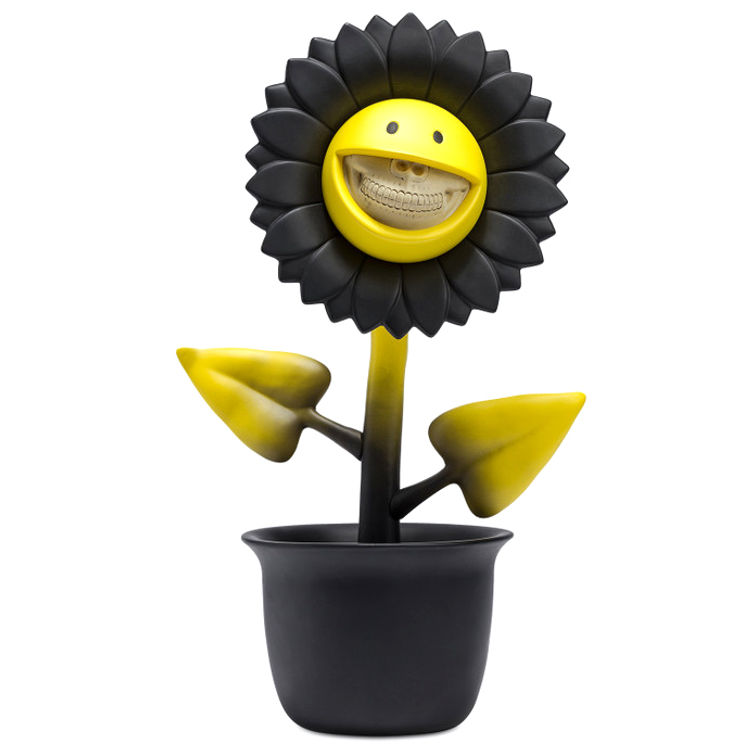 Black Shocking Sunflower (Bone Grin) by Ron English