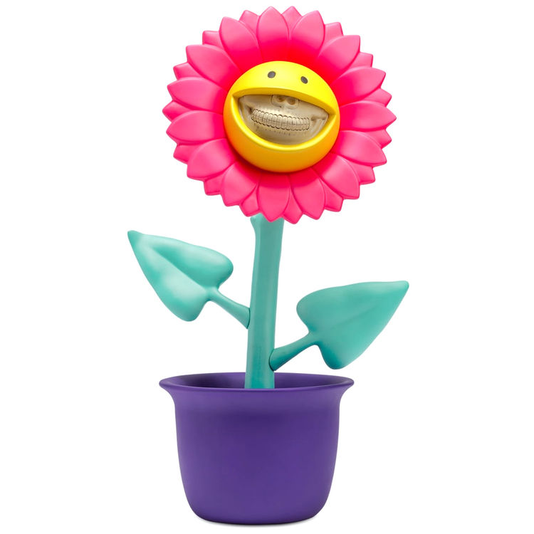 Pink Shocking Sunflower (Bone Grin) by Ron English