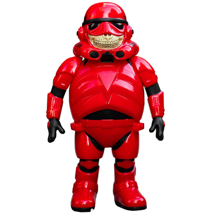 Red Police Grin (Bone Grin) by Ron English