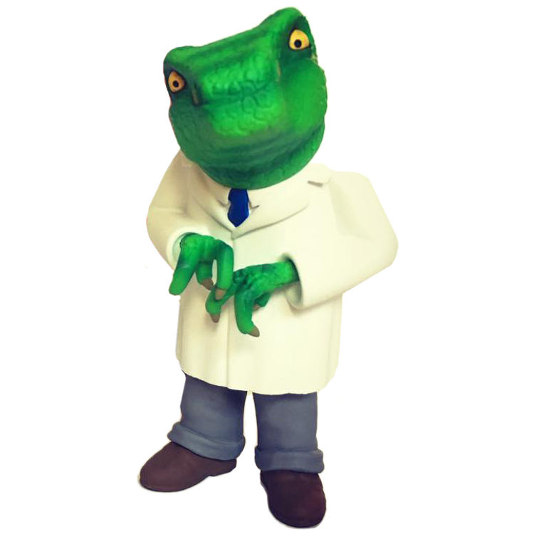 Green Professor Saurus by RoboticIndustries (Jim Freckingham)