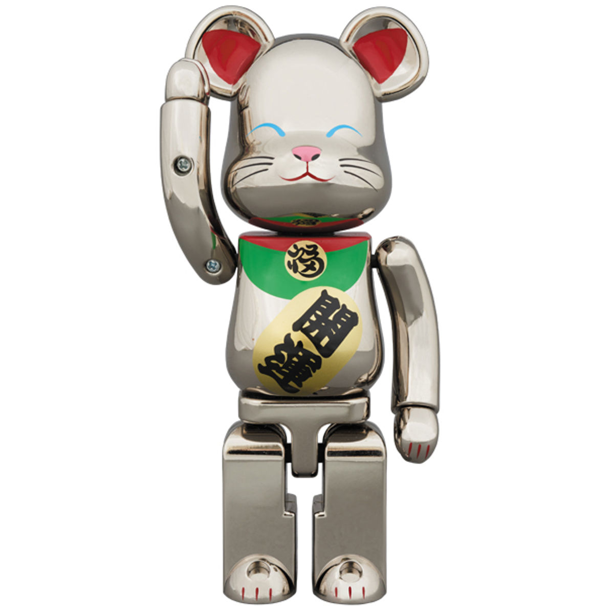 200% Invitation Cat Silver-Plated Winking Be@brick