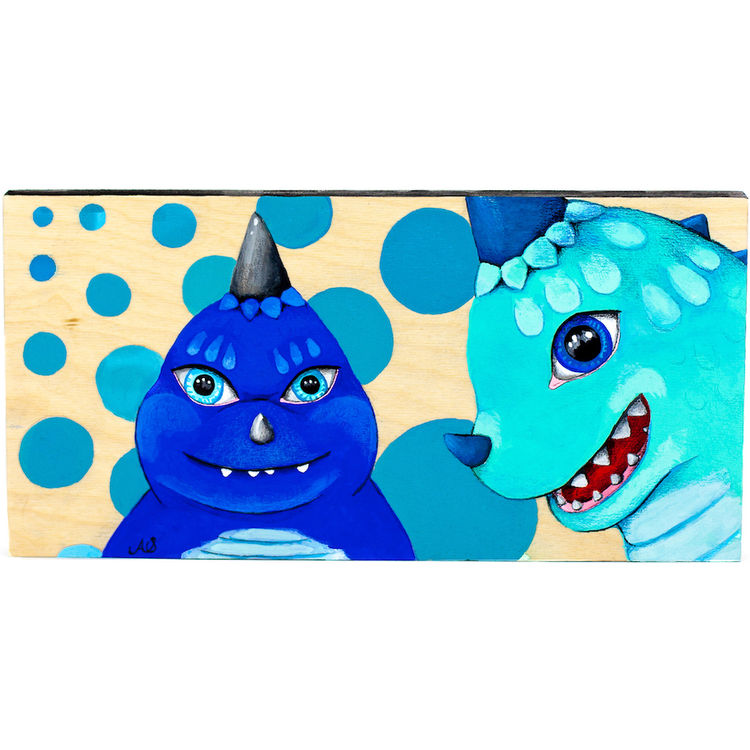 Three Blue Wormrahs by Grumble Toy (Ainsley Sturko)