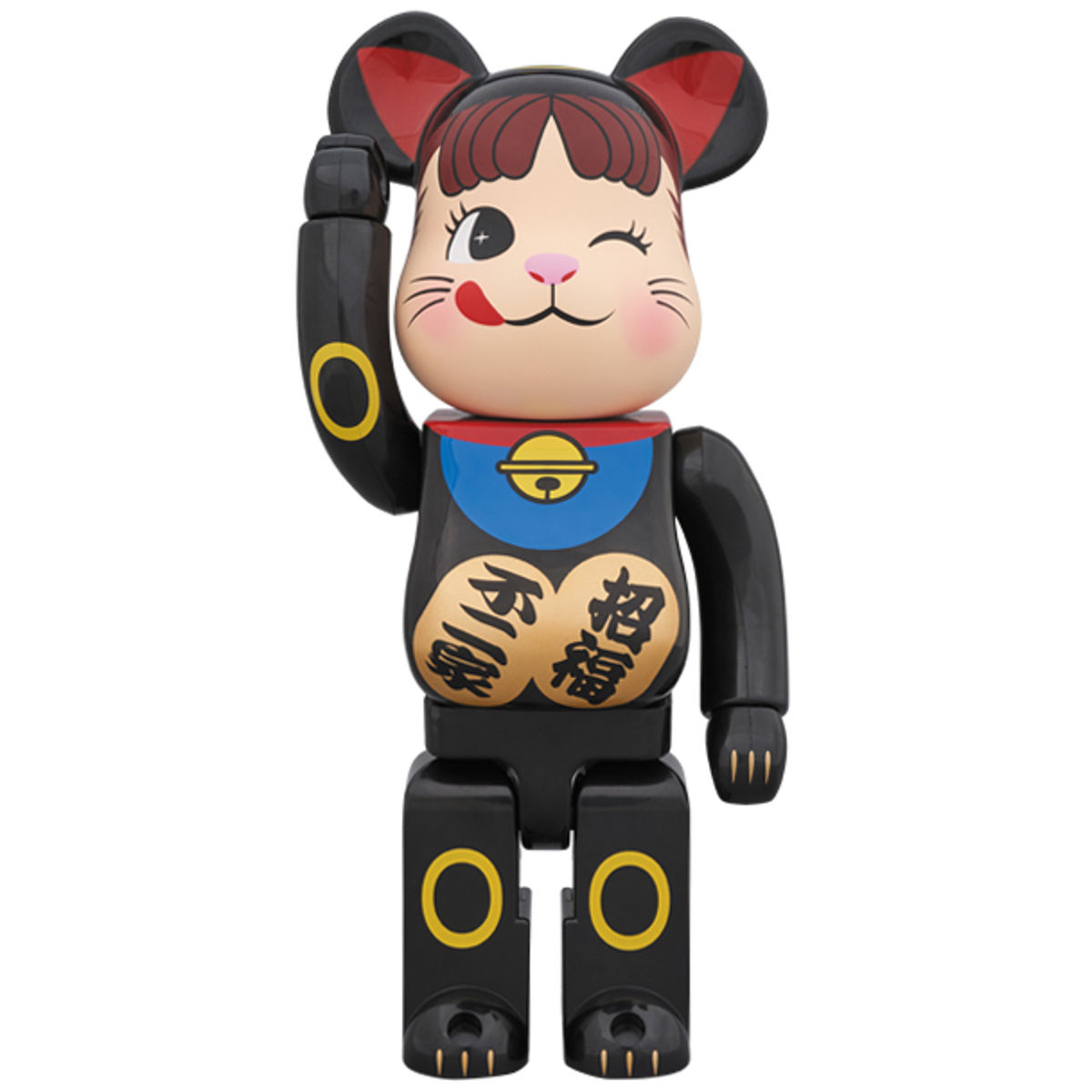 400% - Milky Peko-chan Black Beckoning Cat