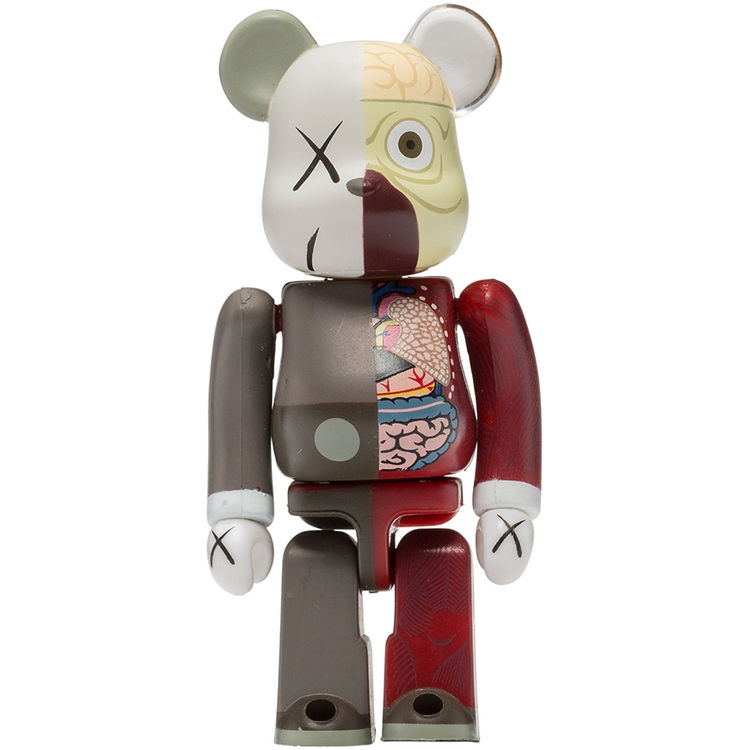 100% Brown Dissected Companion Be@rbrick by Kaws (Brian Donnelly)