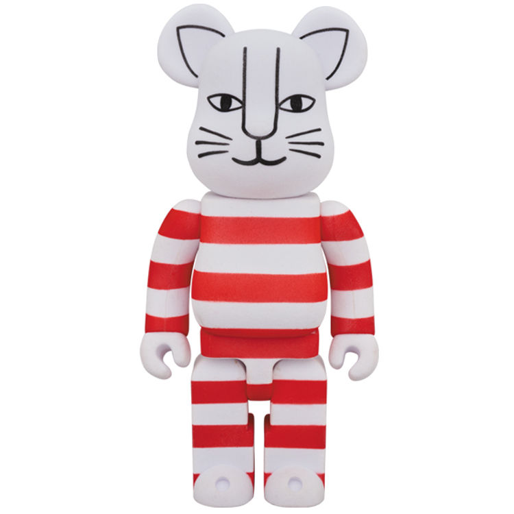 400% Flocked Mikey Cat Be@rbrick by Lisa Larson