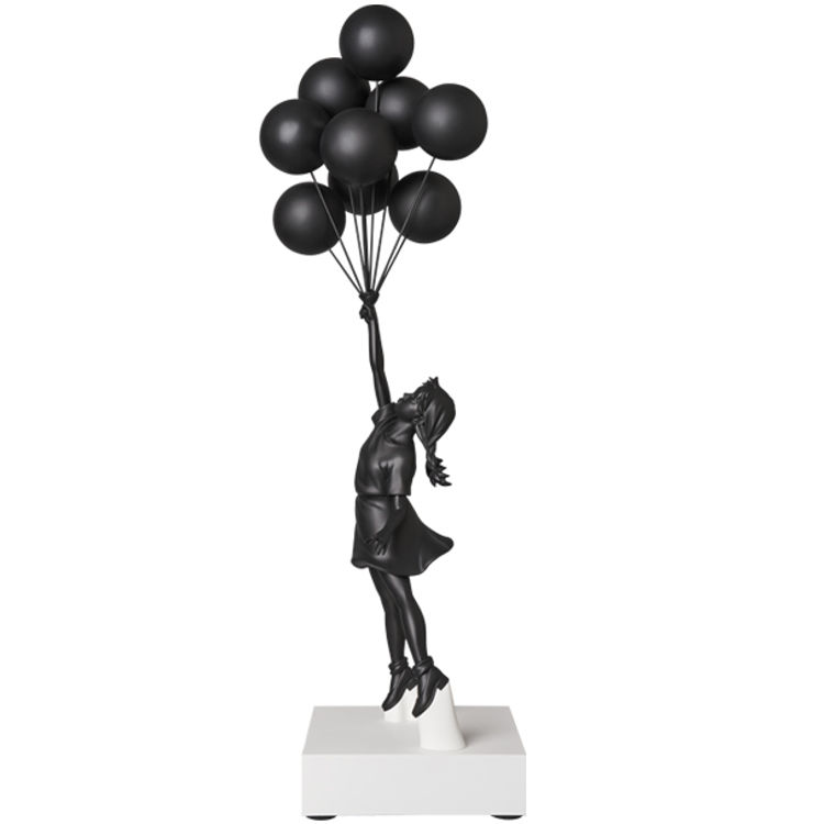 Original Flying Balloon Girl by Banksy (Brandalised)