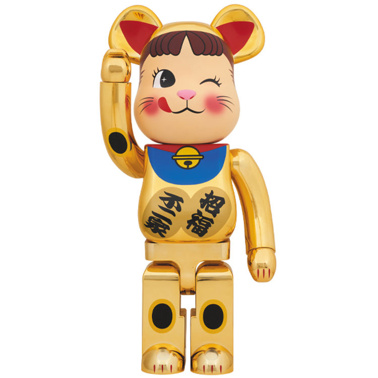 1000% - Milky Peko-chan Gold Beckoning Cat by Fujiya