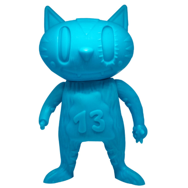Frozen Blue Lucky Cat by Vincent Scala