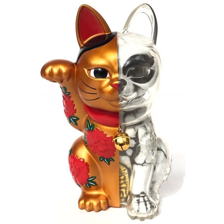 Gold Lucky Cat X-Ray by Three Tides Tattoo (Hirakawa Hiroshi)