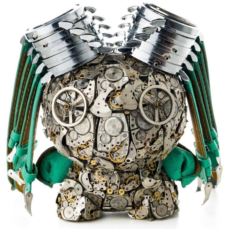 5" Teal Watch Part Dunny by Dan Tanenbaum