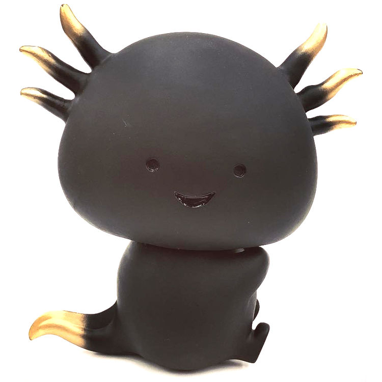Black & Gold Axolotl by Miguel Basurto