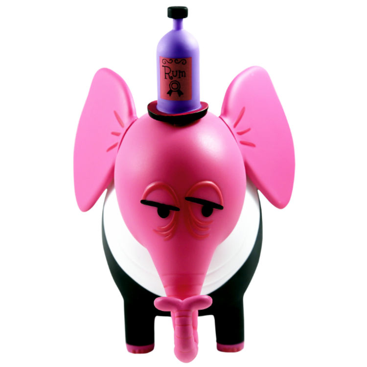 Rum Bottle Pink Elephant Bank by Shag (Josh Agle)