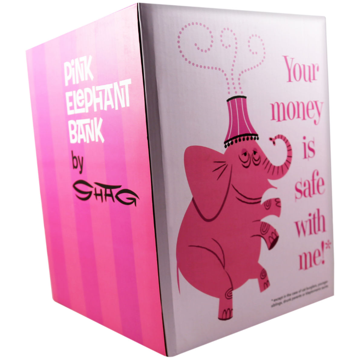 Rum Bottle Pink Elephant Bank