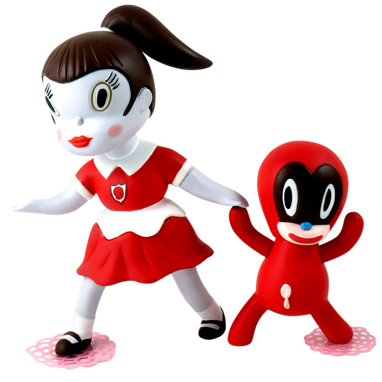 Red Beverly Wild Girl & Chou Chou by Gary Baseman