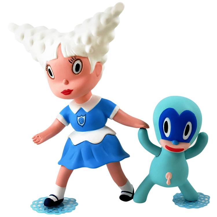 Blue Naomi Wild Girl & Chou Chou by Gary Baseman