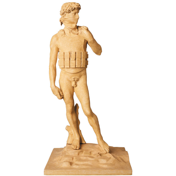 Stone Suicide Man by Banksy (Brandalised)