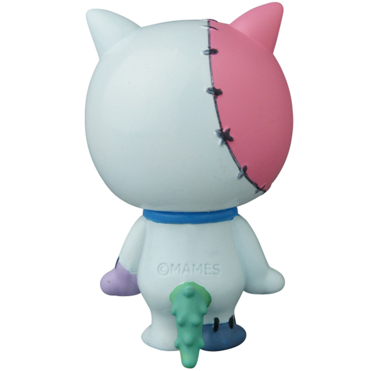 Pink & White Dancing Button Cat