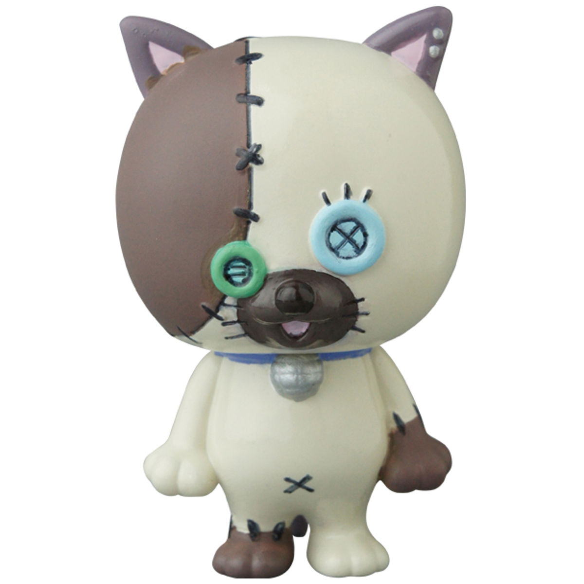 Brown & White Dancing Button Cat