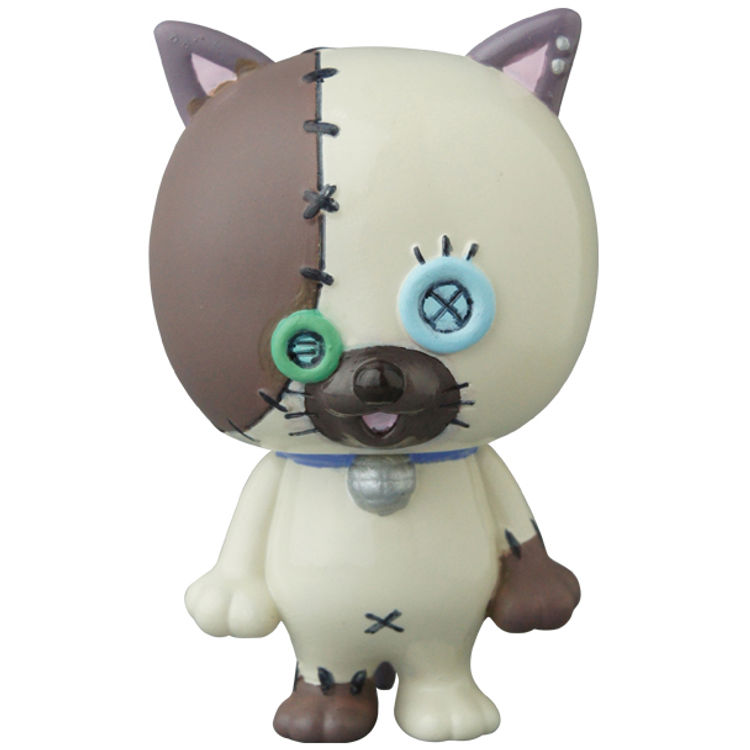 Brown & White Dancing Button Cat by Mames