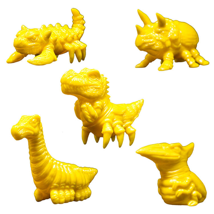 Unpainted Yellow Fossil Pods (Set of 5) by James Groman