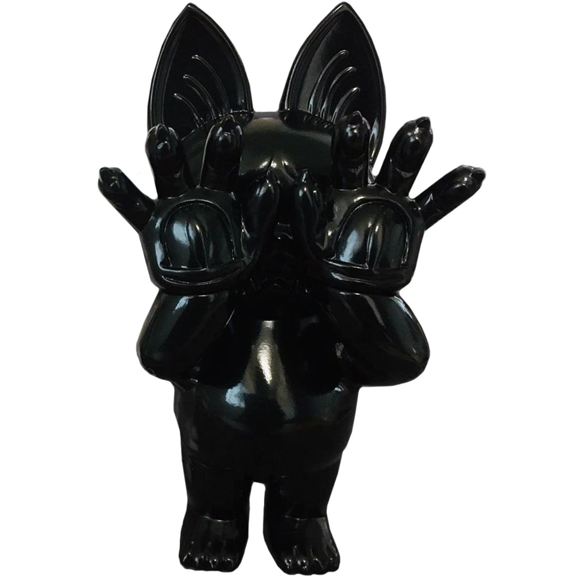 Unpainted Black Hell's Cat Onigiri