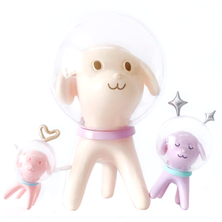 Classic Peach Space Dog by Han Ning